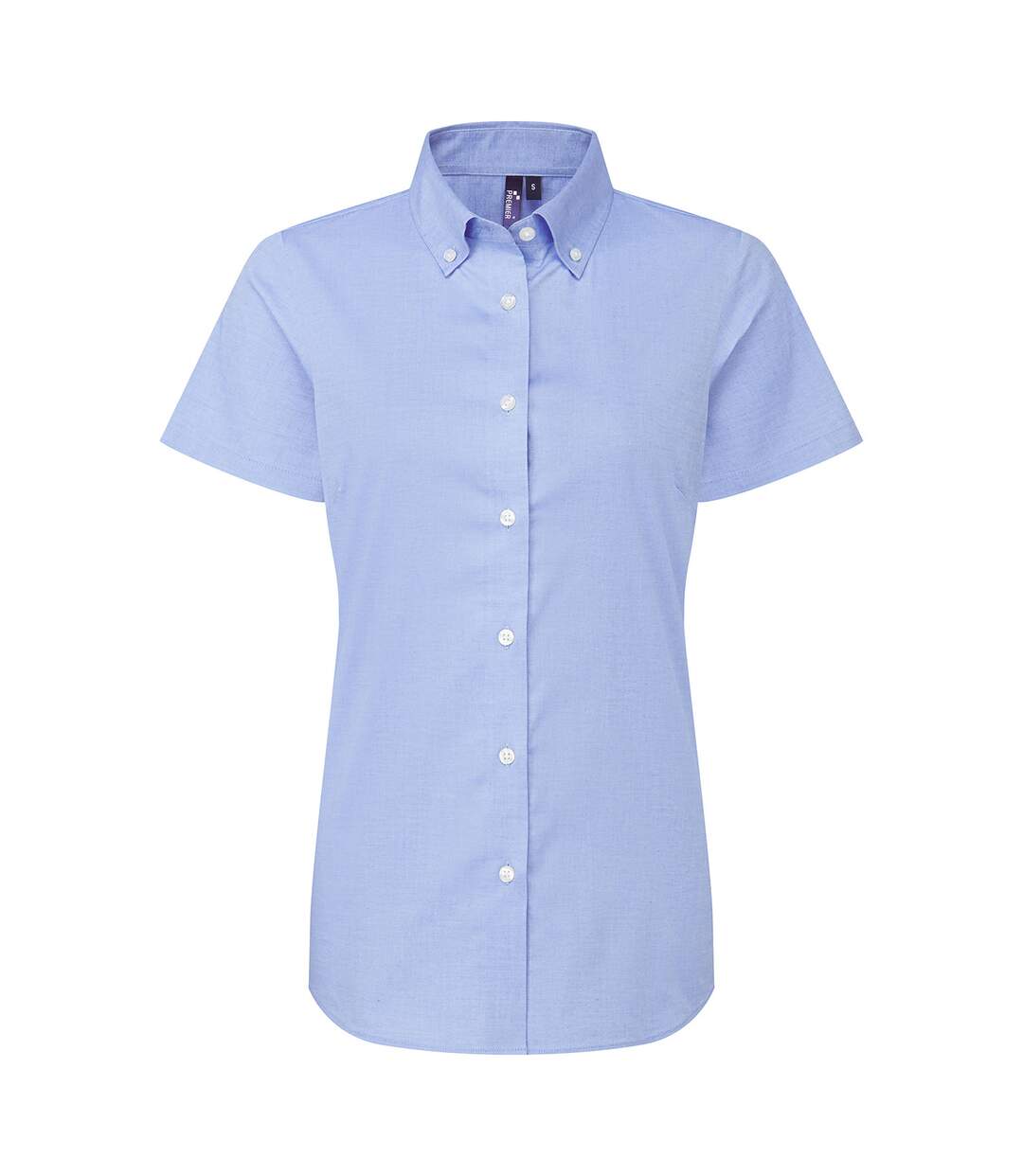 Womens/ladies supreme oxford short-sleeved formal shirt oxford blue Premier-1