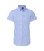Womens/ladies supreme oxford short-sleeved formal shirt oxford blue Premier-1