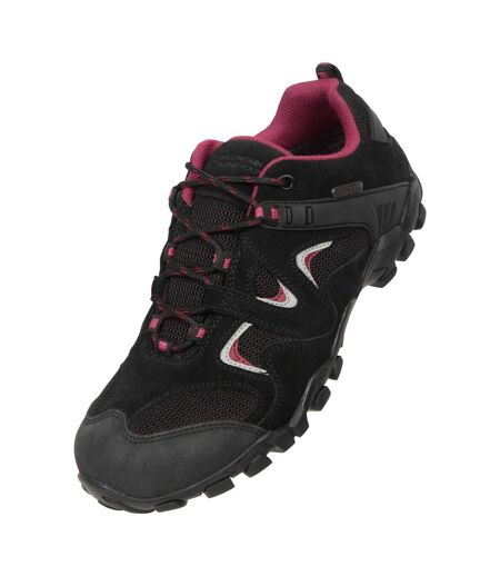 Womens/ladies Trainers Black Red Mountain Warehouse