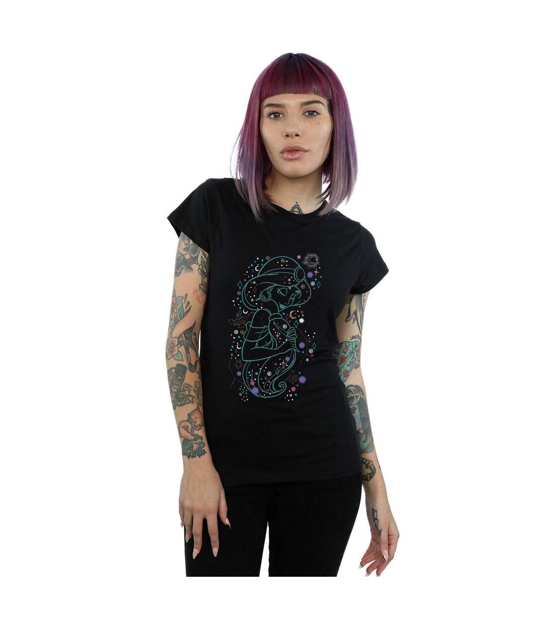 Disney Femme/Ladies Aladdin Princesse Jasmine Written In The Stars - T-shirt en coton (Noir) - UTBI37176-2