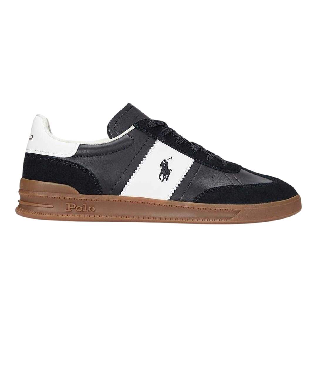 Baskets Aera Homme Noir Blanc Ralph Lauren-1