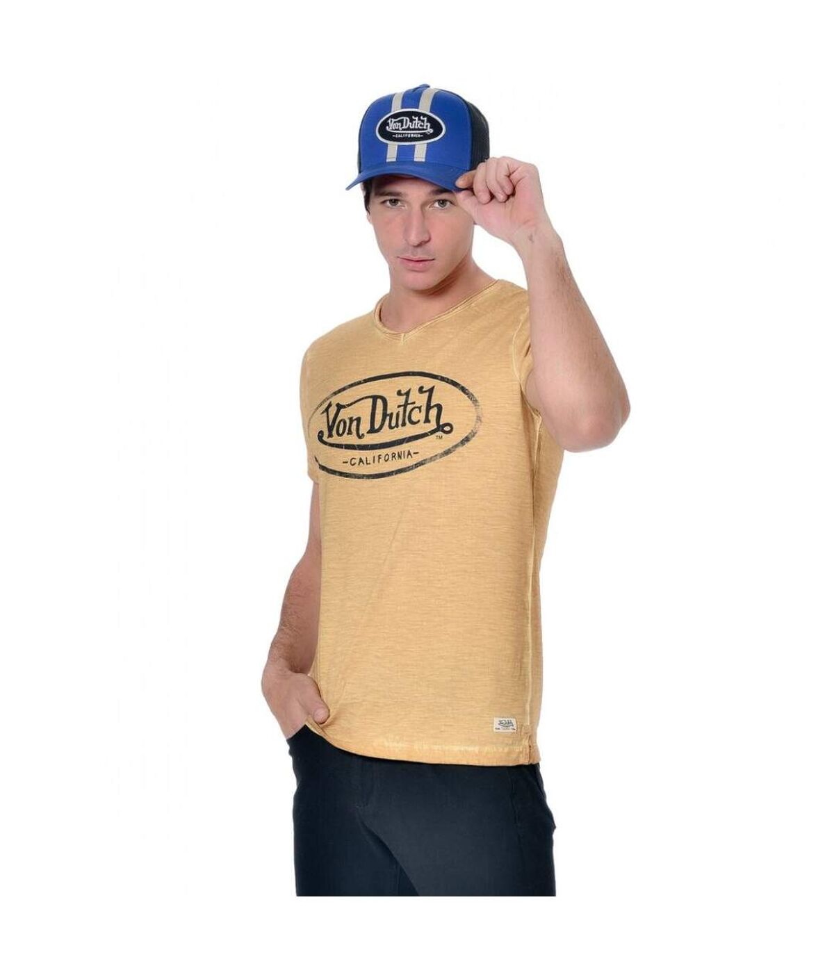 T-shirt Von Dutch homme col V Ron