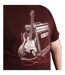 T-shirt Motif Guitare Barnsley Homme Bordeaux Chiné Duke-4