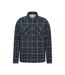 Mens pinn flannel borg lined shirt blue Mountain Warehouse