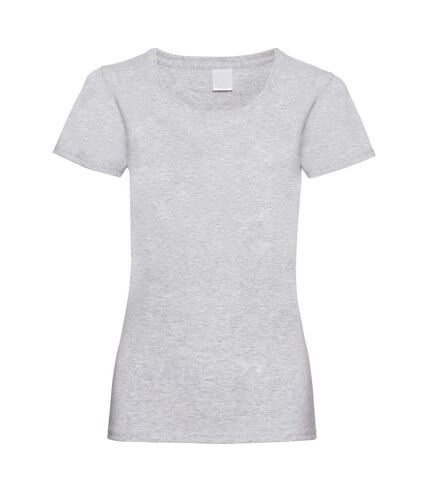 Womens/Ladies Value Fitted Short Sleeve Casual T-Shirt (Grey Marl) - UTBC3901
