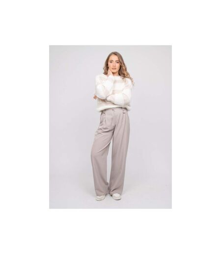 Pull rayures larges maille duveteuse KLODEL - Dona X Lisa