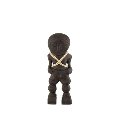 Personnage Déco en Bois Takwimu 38cm Noir