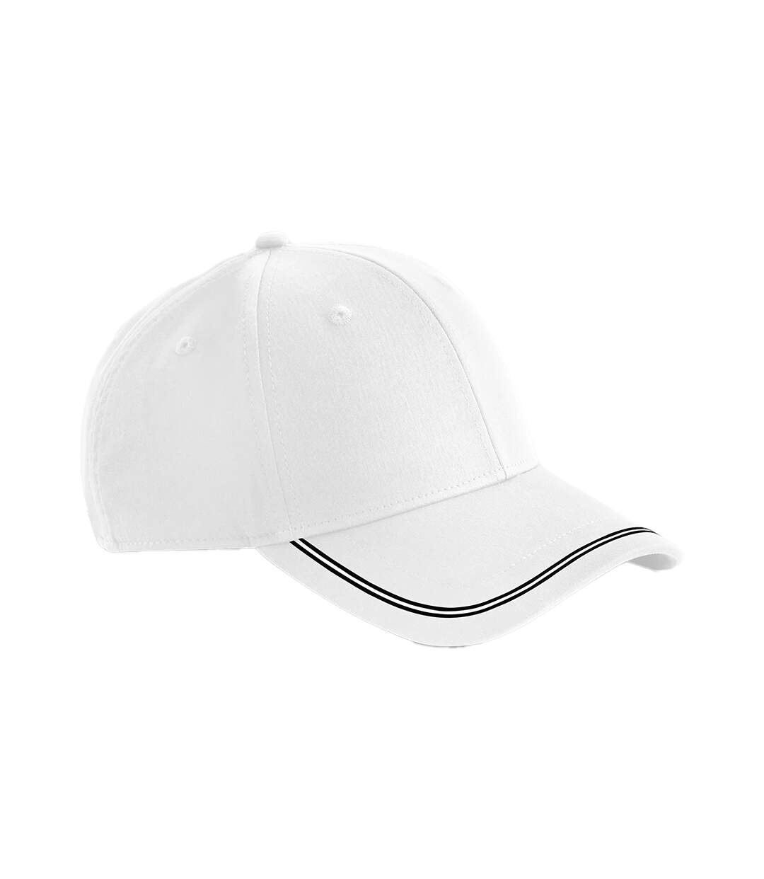 Casquette De Baseball Match Day Blanc Noir Beechfield-1