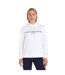 Womens/ladies Essential Embroidered Logo Hoodie White Tommy Hilfiger-1