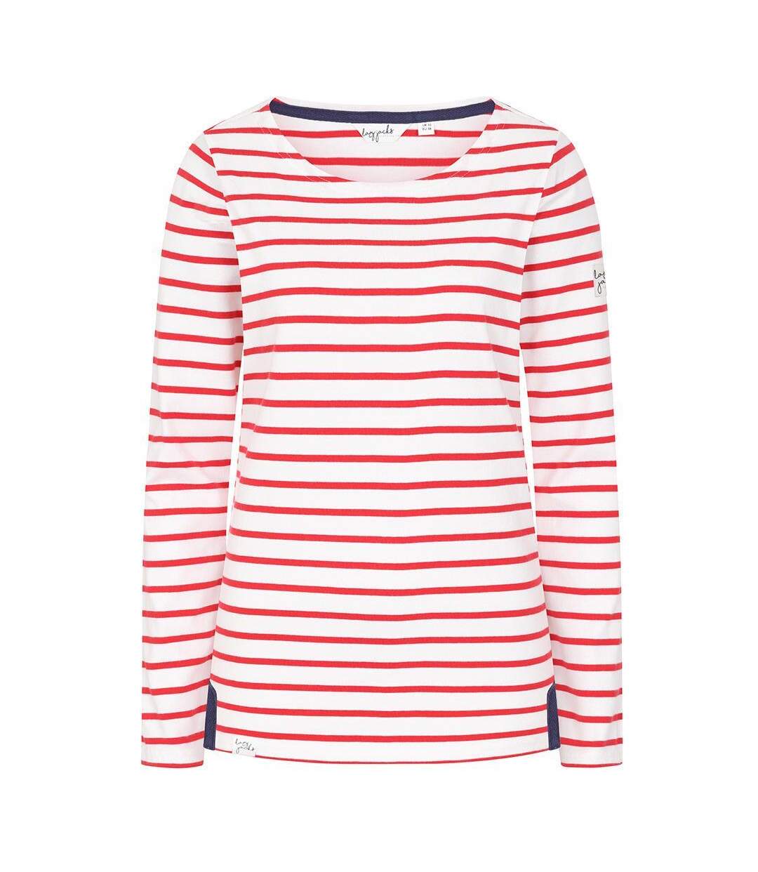Haut Manches Longues Breton Femme Rouge Lazy Jacks-1
