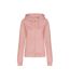 Sweat À Capuche College Femme Vieux Rose Awdis-1