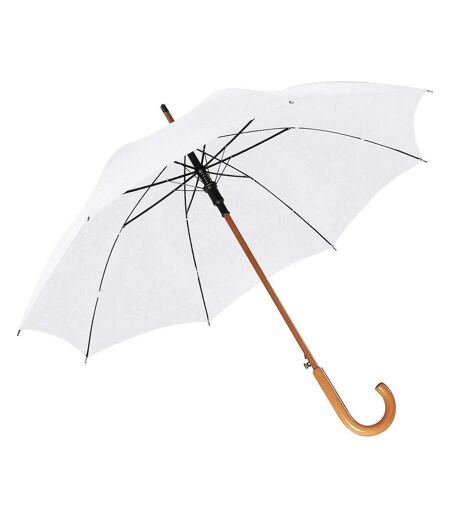 Parapluie Droit Ac Woodshaft 88 Cm X 105 Cm Blanc Fare