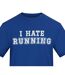 Unisex Adult I Hate Running T-shirt Blue AWD-2