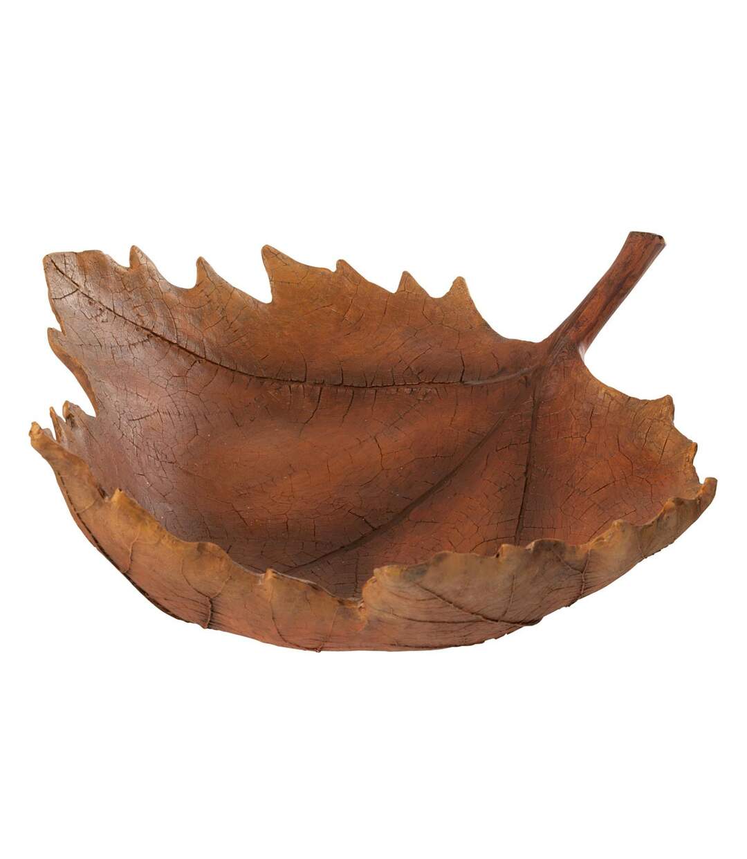 Coupelle Déco Feuille Automne 41cm Orange Foncé-1