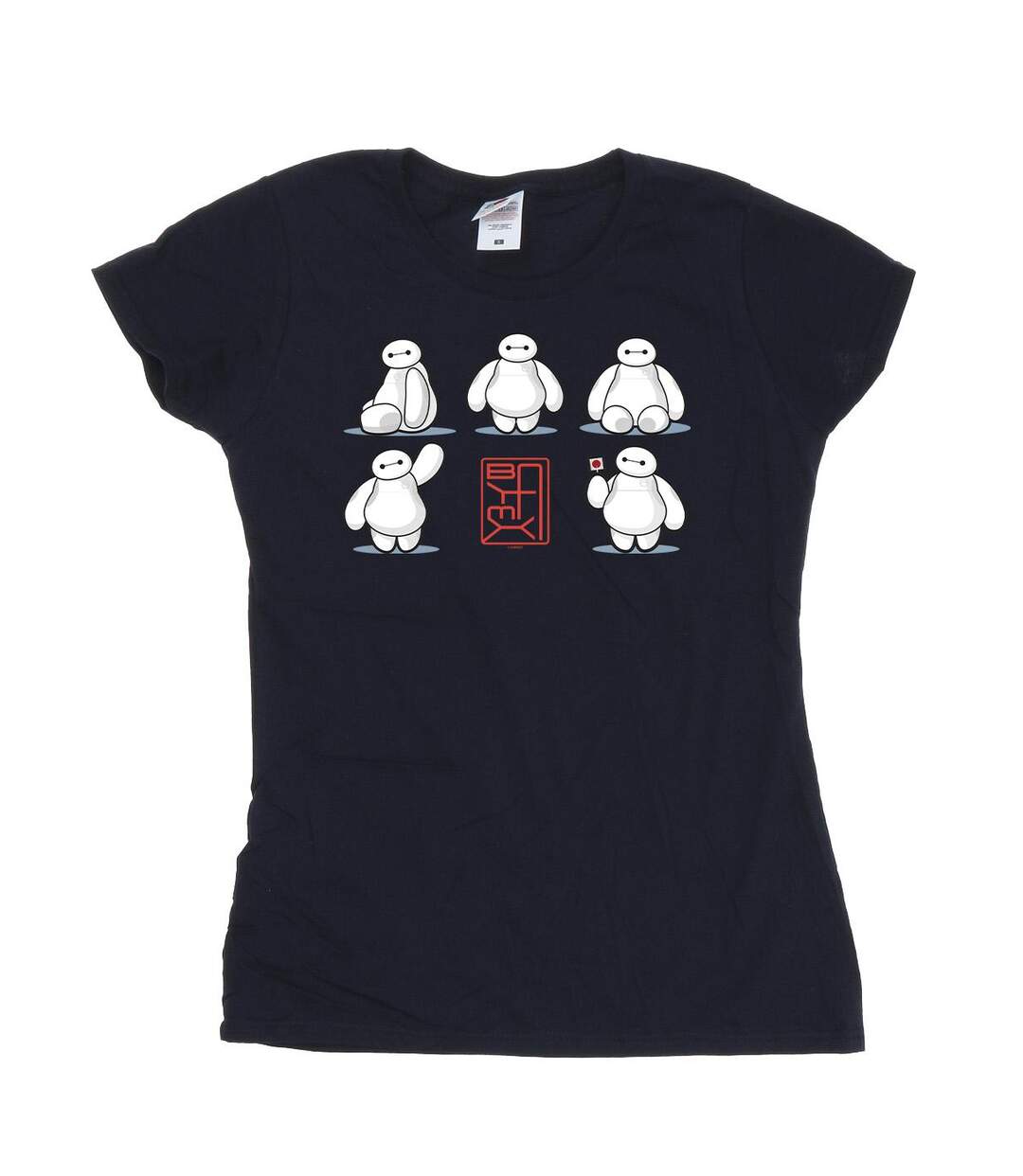 Disney - T-shirt BIG HERO BAYMAX MANY POSES - Femme (Bleu marine) - UTBI13209-1