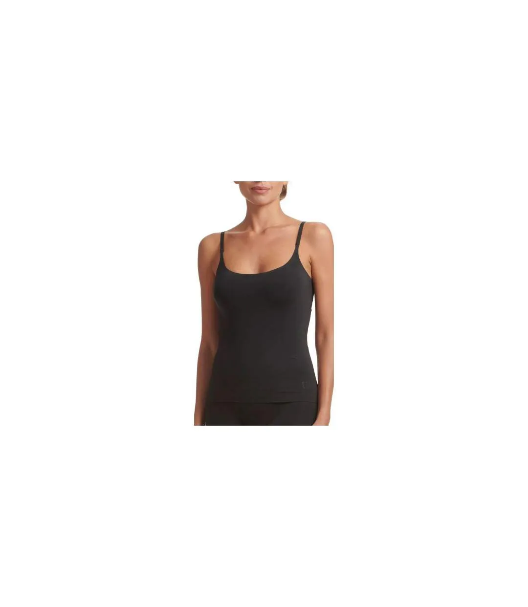 Womens/ladies Sleeveless Everyday Vest Top Black Wolford-1
