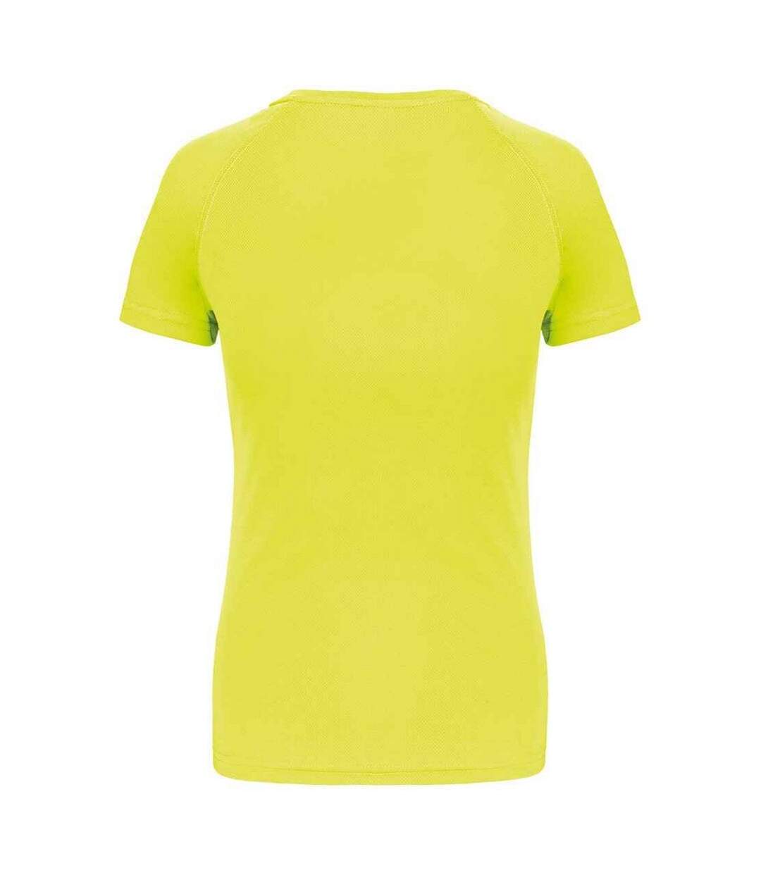 Womens/ladies Performance T-shirt Fluorescent Yellow Proact-2