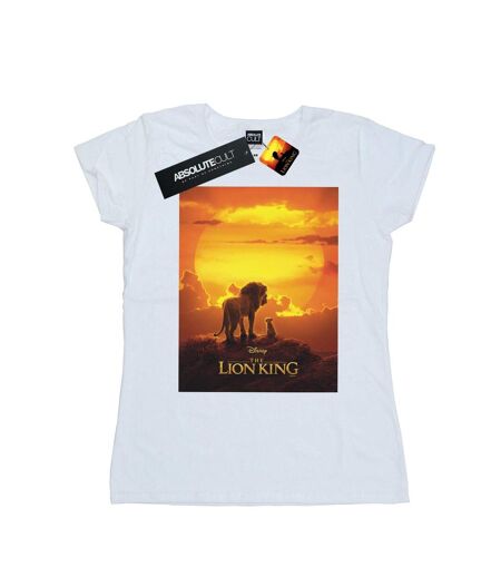 Disney - T-shirt THE LION KING MOVIE SUNSET POSTER - Femme (Blanc) - UTBI25100