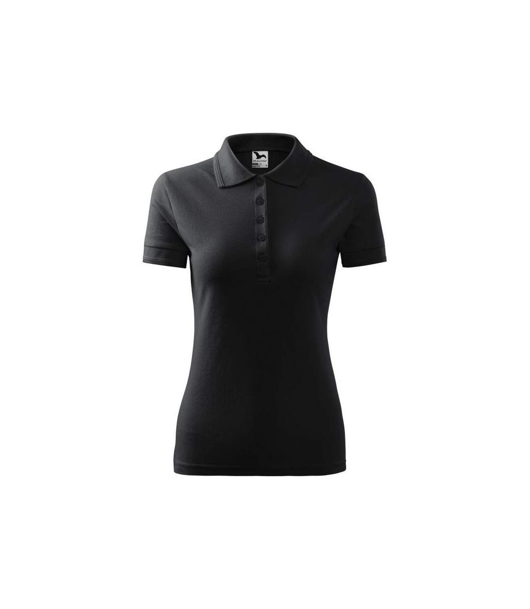 Womens/ladies Pique Polo Shirt Charcoal Malfini-4