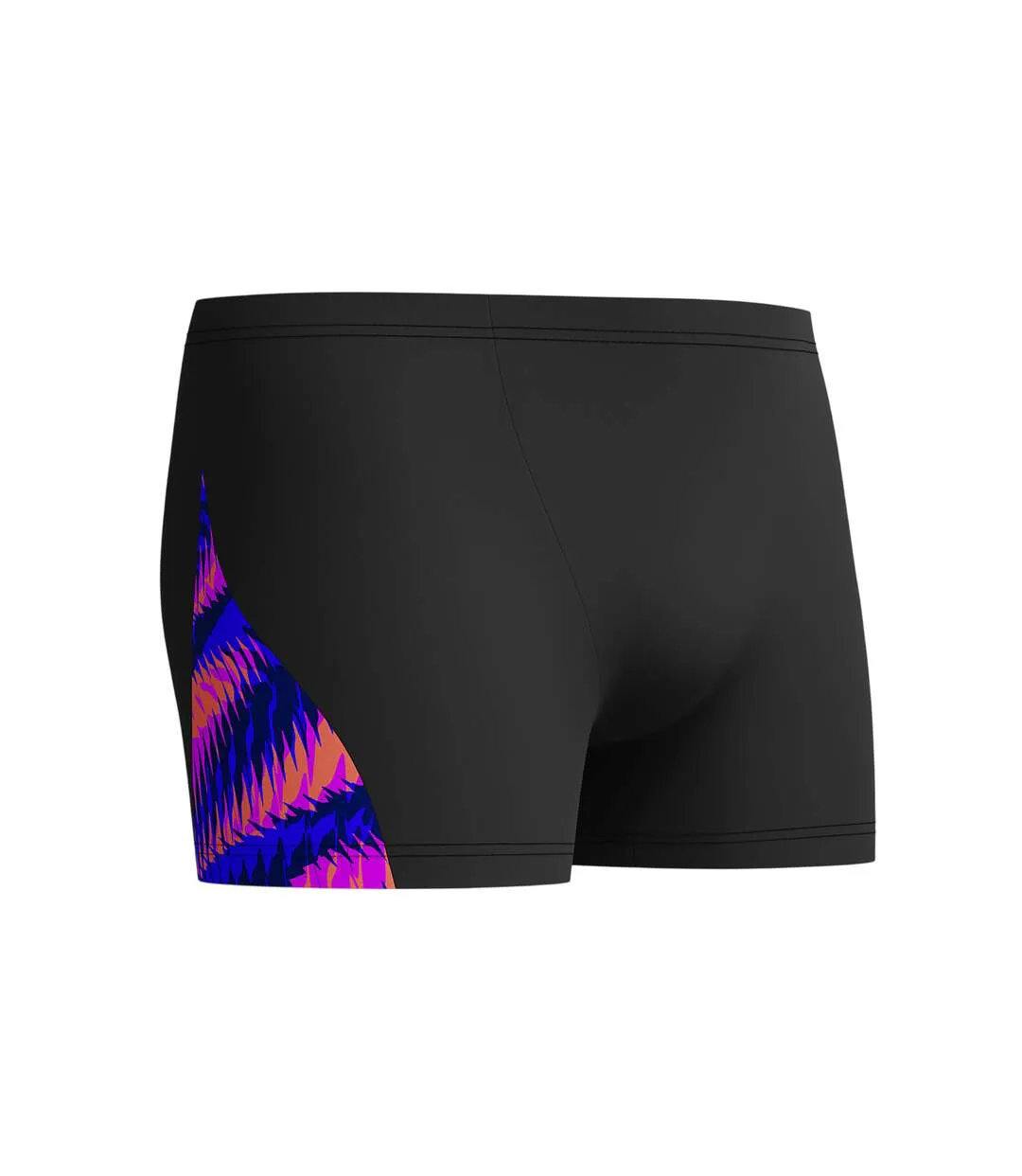 Mens Digital Print All-over Print Swim Shorts Black Multicoloured Speedo-2