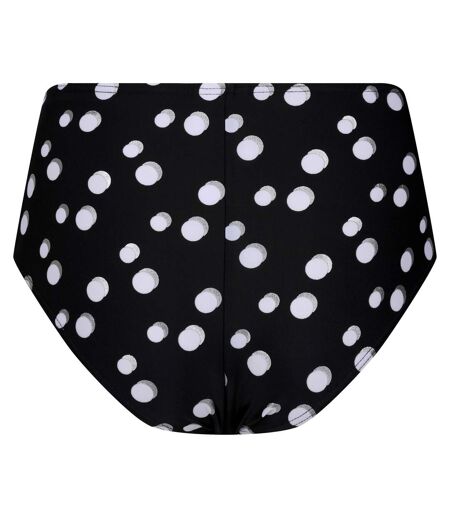 Regatta Womens/Ladies Paloma Polka Dot Bikini Bottoms (Black/White) - UTRG9572