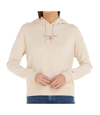 Sweat à Capuche Beige Femme Tommy Hilfiger Essential - XS