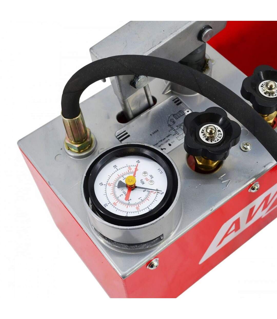 Analogue Tyre Pressure Gauge One Size Red AW Tools-4