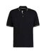 Mens Polo Shirt Black White Kustom Kit-1