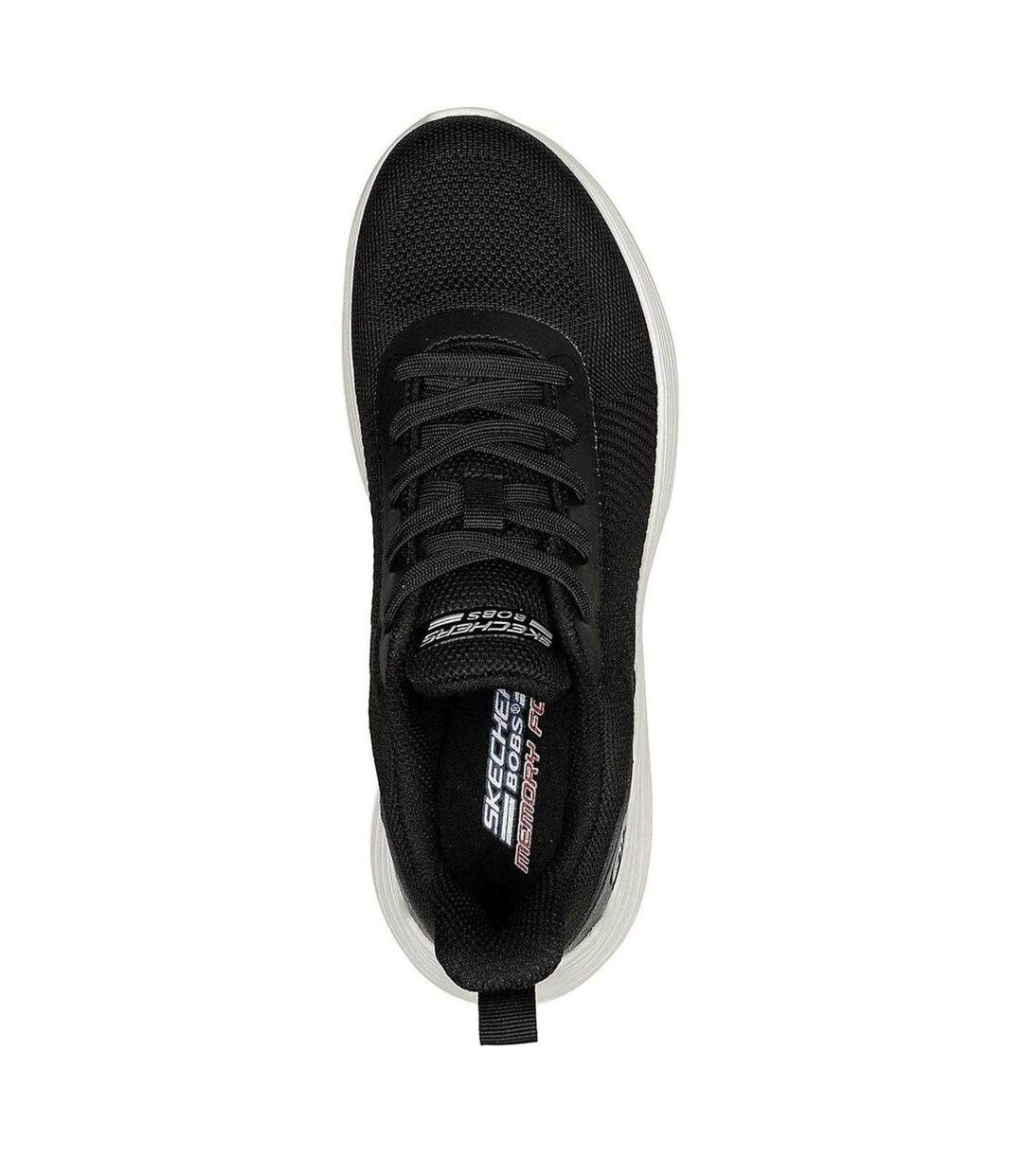 Womens/ladies Bobs Sport Squad Chaos Mesh Walking Shoes Black Skechers-3