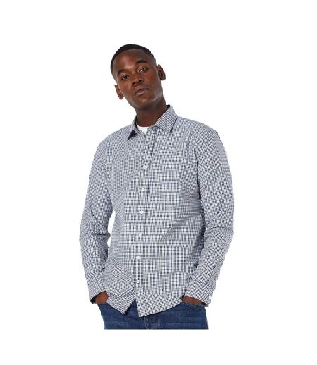 Mens small check long-sleeved shirt khaki Burton