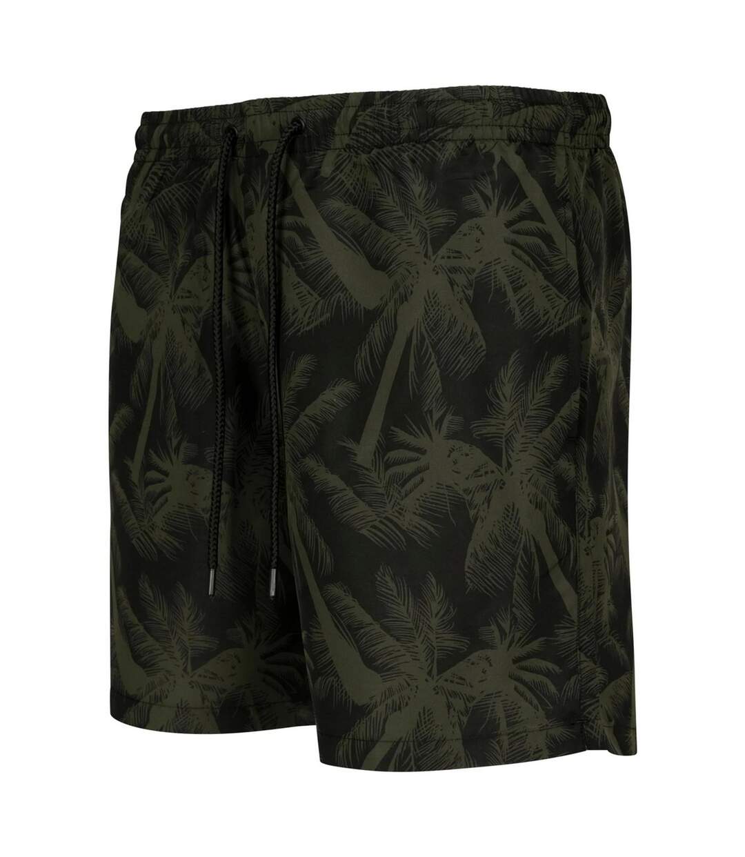 Mens Palm Swim Shorts Olive Urban Classics-4