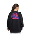 Womens/ladies Phoenix England Fleece Crew Neck Sweatshirt Black Purple Nike-3