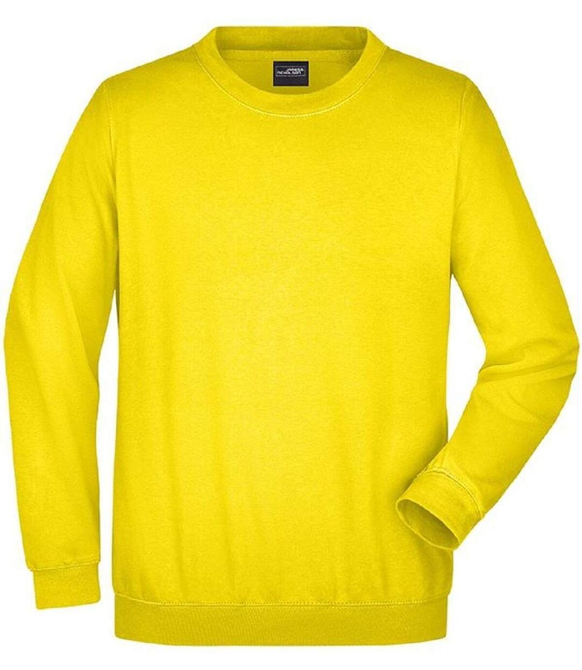 Sweat-shirt col rond - JN040 - jaune soleil - mixte homme femme