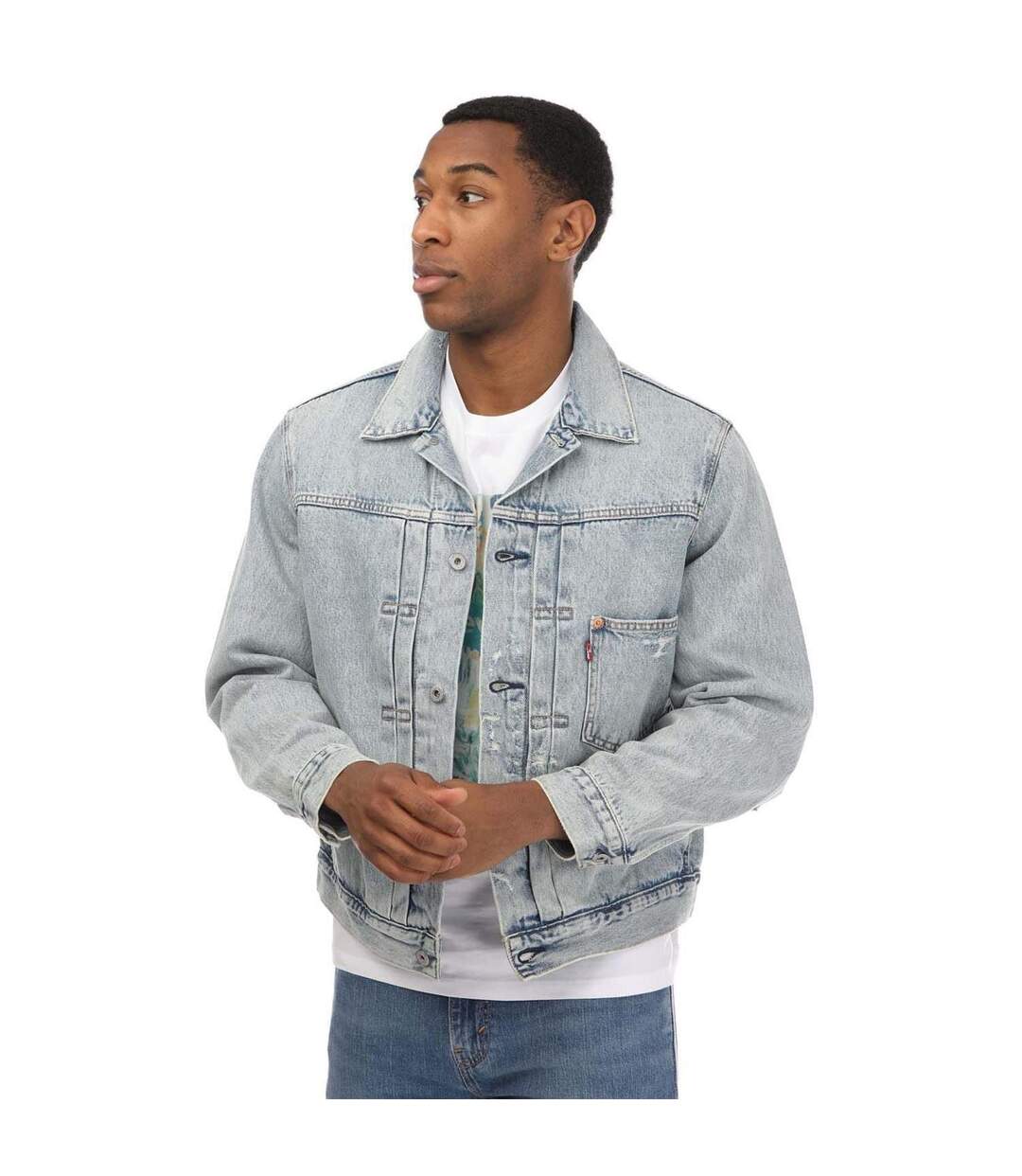 Veste Camionneur Homme Bleu Denim Levis-2
