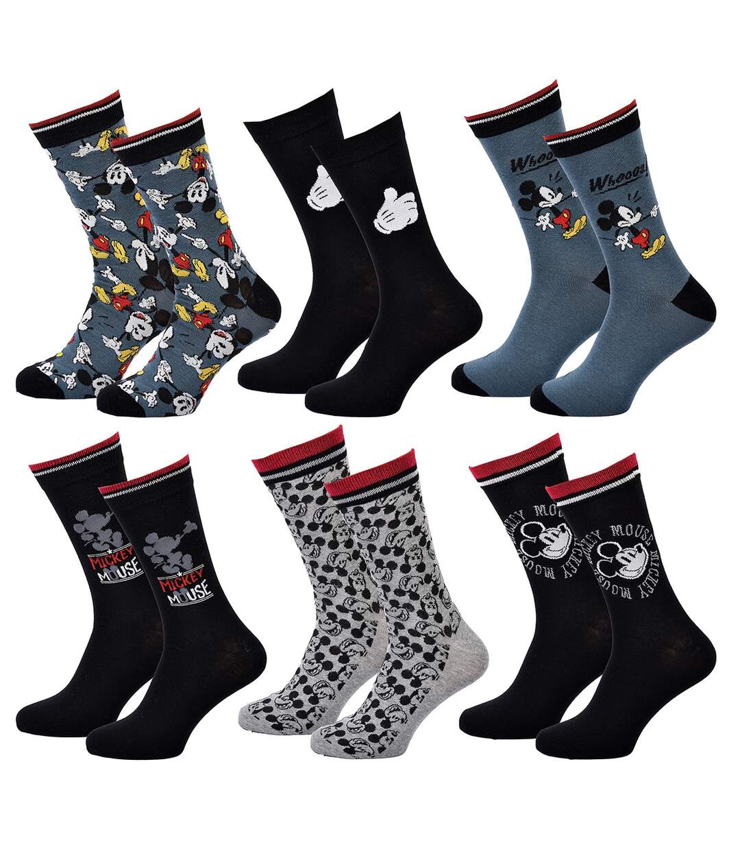 Chaussettes Pack HOMME MICKEY Pack de 6 Paires 0352