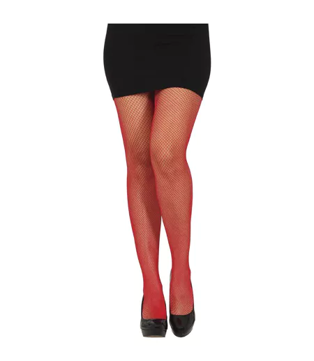 Collant Motif/style Filets De Pêche Femme Rouge Fiestas Guirca