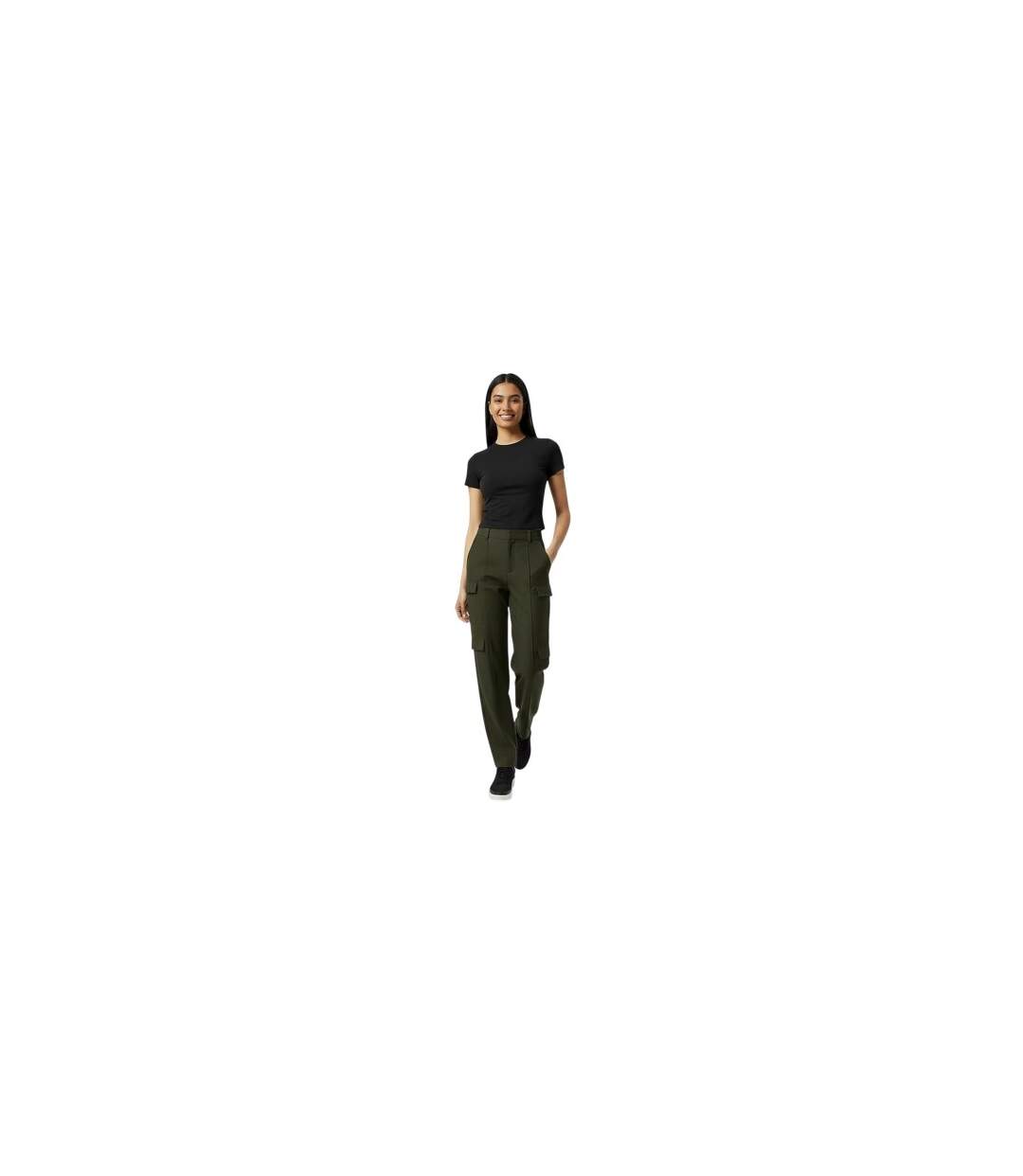Pantalon À Poches Motif/style Uni Femme Vert Kaki Jack Wills-1