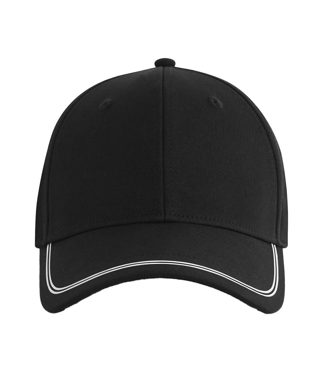 Casquette De Baseball Match Day Noir Blanc Beechfield-4