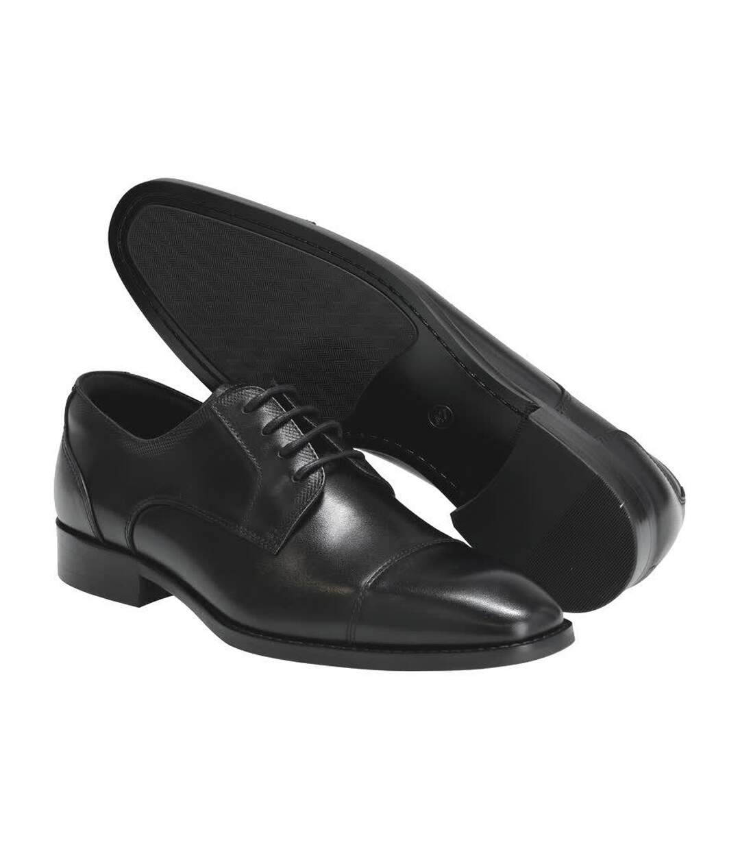 Mens Full Grain Leather Oxfords Black Mascot-2