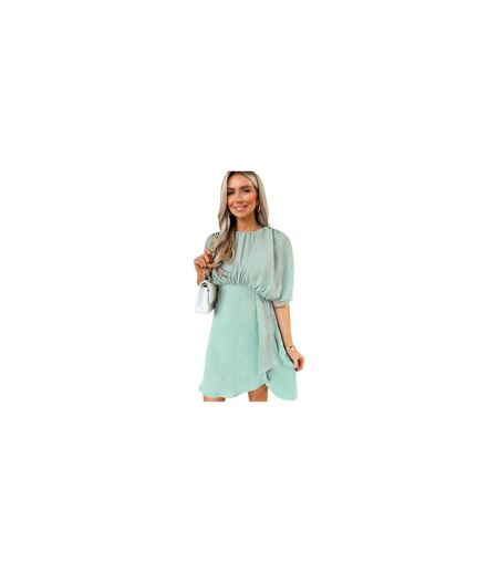 Robe Courte Manches Chauve-souris Femme Œuf Bleu AX Paris