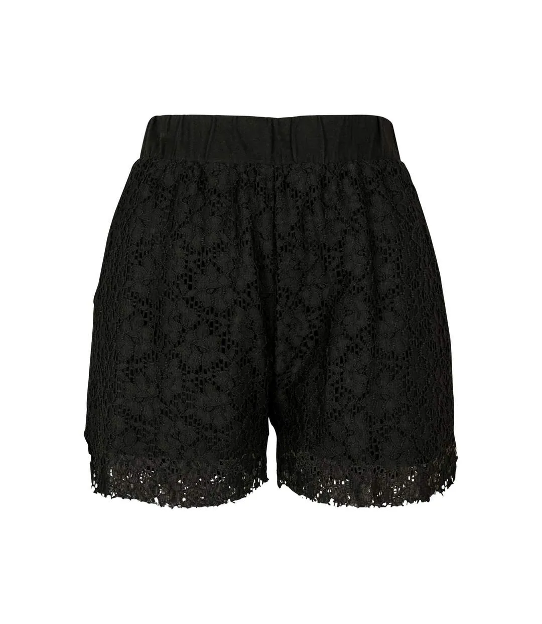 Womens/ladies Lace Shorts Black Urban Classics-1