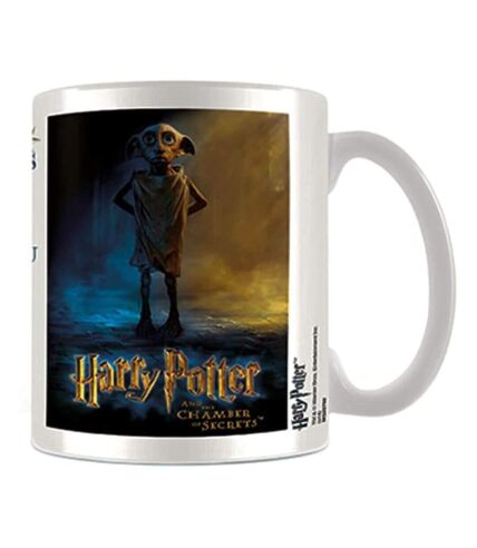 Harry Potter Warning Dobby Mug (White/Blue/Yellow) (One Size) - UTBS2287