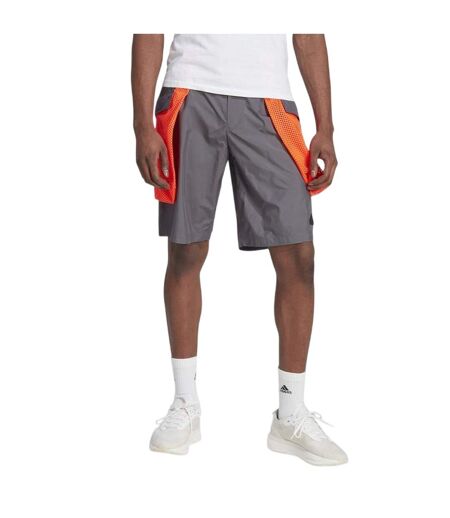 Short À Poches Motif/style Logo Homme Gris Adidas