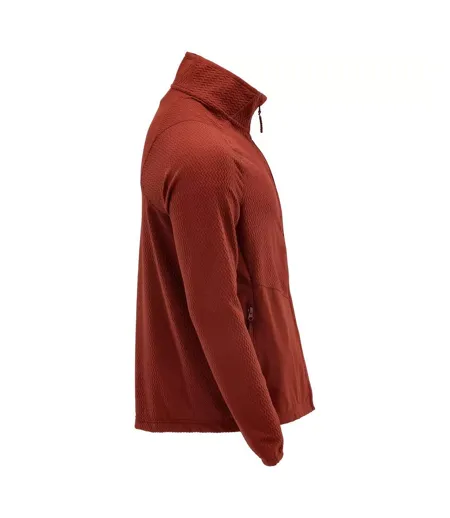 Mens Customised Patterned Fleece Jacket Autumn Red Mascot