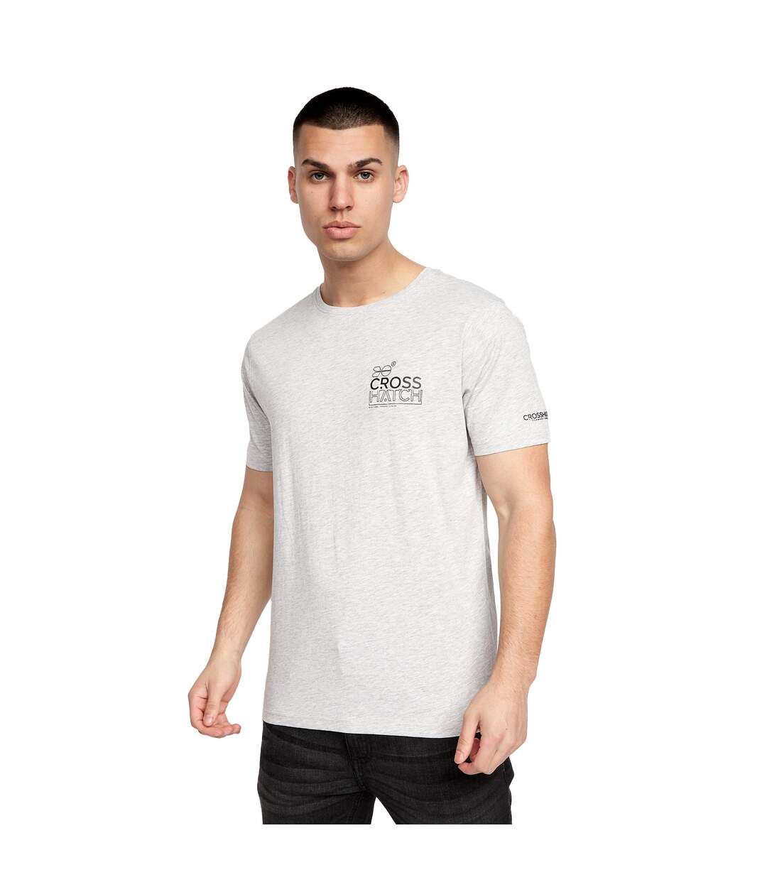 T-shirts pentan homme bleu / gris Crosshatch-3