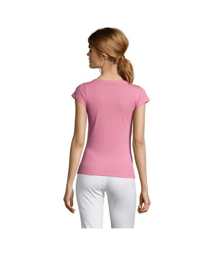 T-shirt Moon Femme Rose Orchidée SOLS
