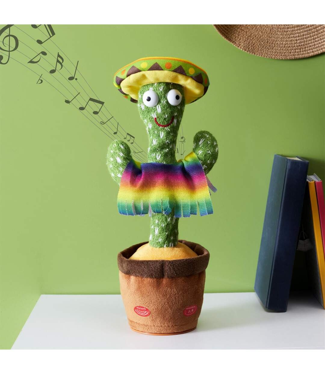 Peluche Déco Cactus Musical Dansant 31cm Vert-2