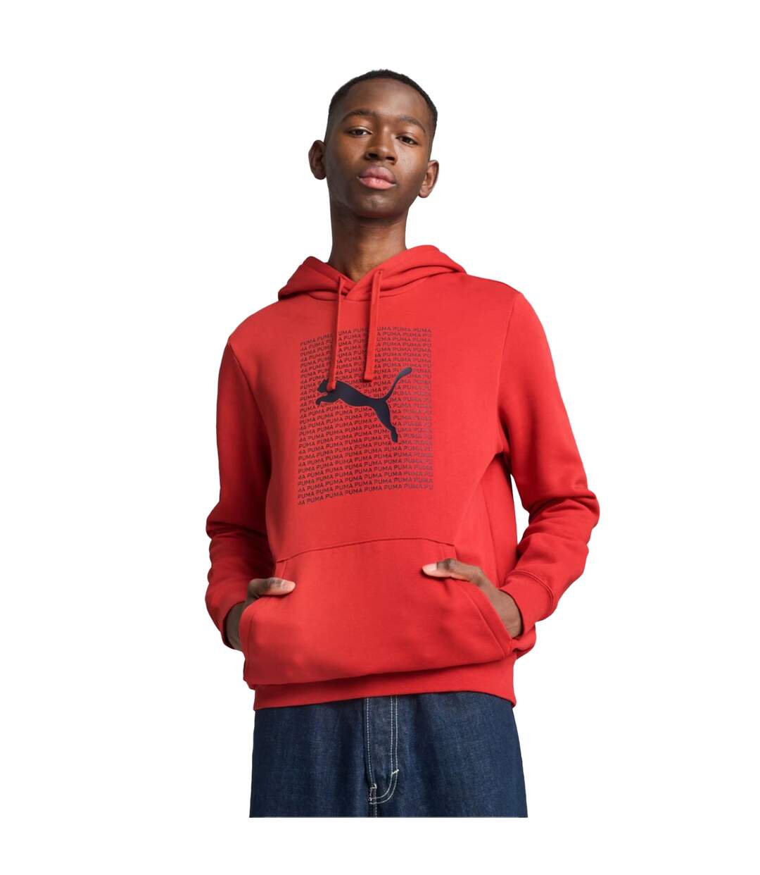 Sweat À Capuche Essentials Homme Rouge Puma-1