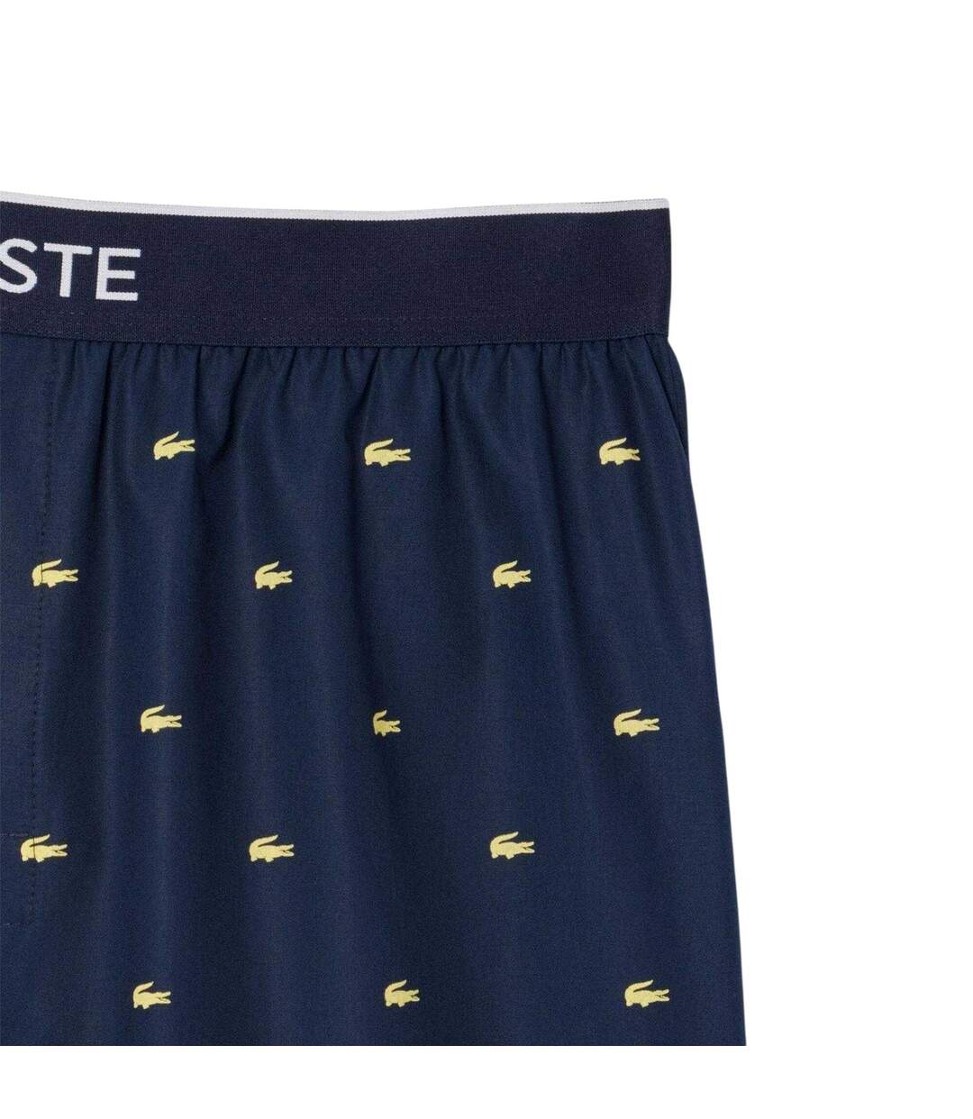 Short De Pyjama Motif/style Imprimé Intégral Homme Bleu Marine Lacoste-4