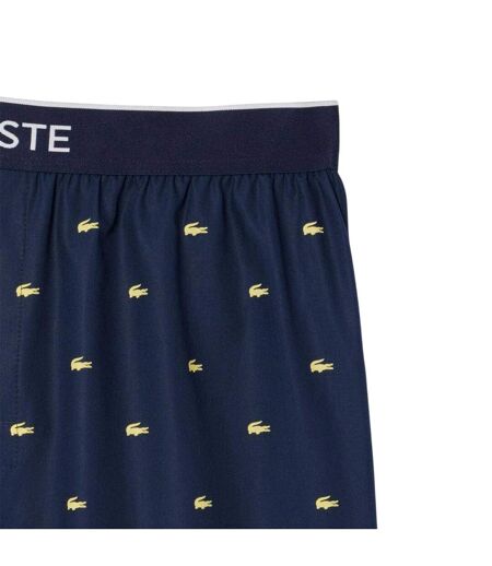 Short De Pyjama Motif/style Imprimé Intégral Homme Bleu Marine Lacoste